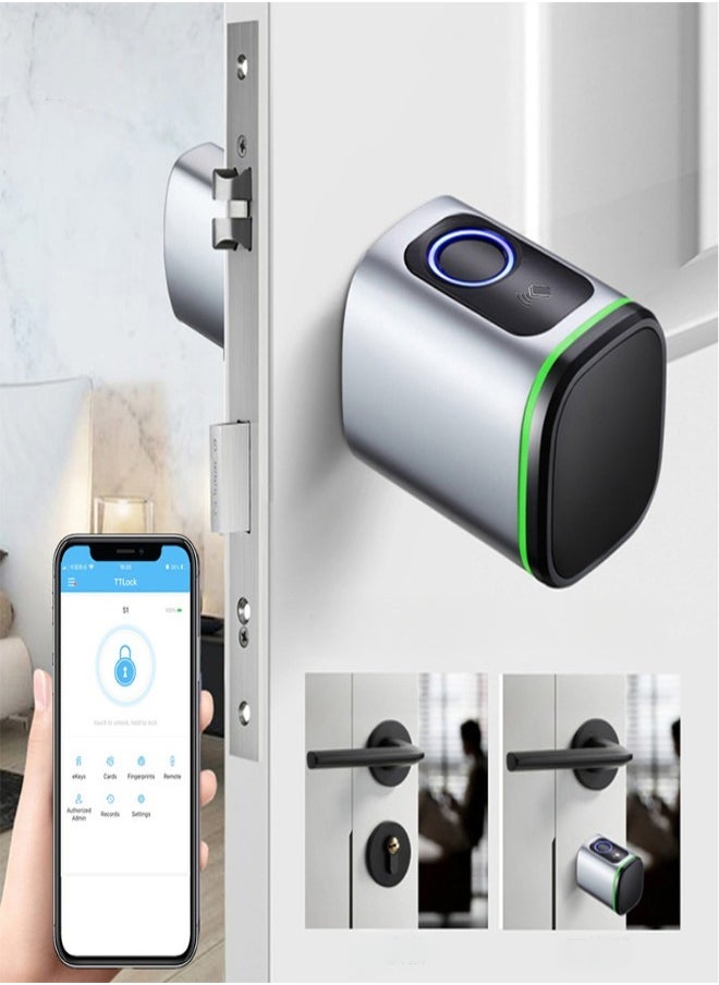 Generic Smart Door Lock Smart Lock ,Palm Print Unlock, Two way audio, Fingerprint Door Lock ,WiFi Door Lock With 6068 Mortise, Tuya App Control,Color grandminor  - Image 1