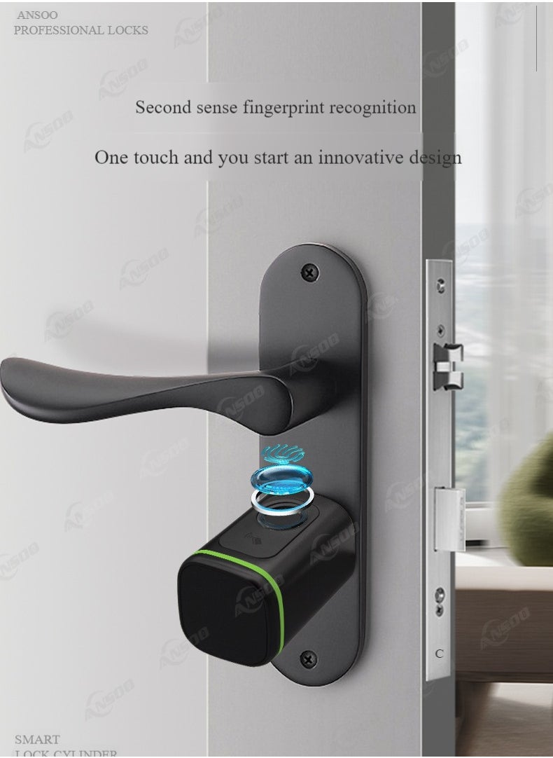 Generic Smart Door Lock Smart Lock ,Palm Print Unlock, Two way audio, Fingerprint Door Lock ,WiFi Door Lock With 6068 Mortise, Tuya App Control,Color grandminor  - Image 3
