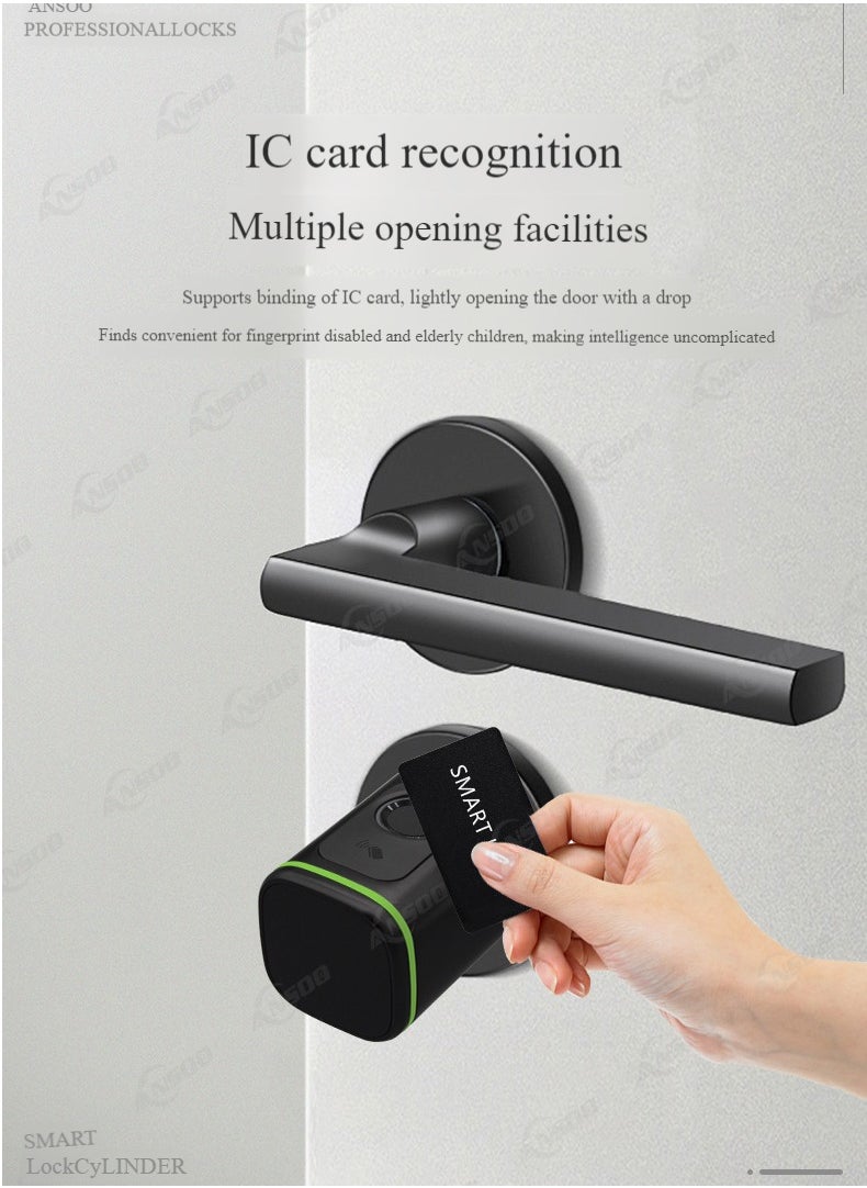 Generic Smart Door Lock Smart Lock ,Palm Print Unlock, Two way audio, Fingerprint Door Lock ,WiFi Door Lock With 6068 Mortise, Tuya App Control,Color grandminor  - Image 4
