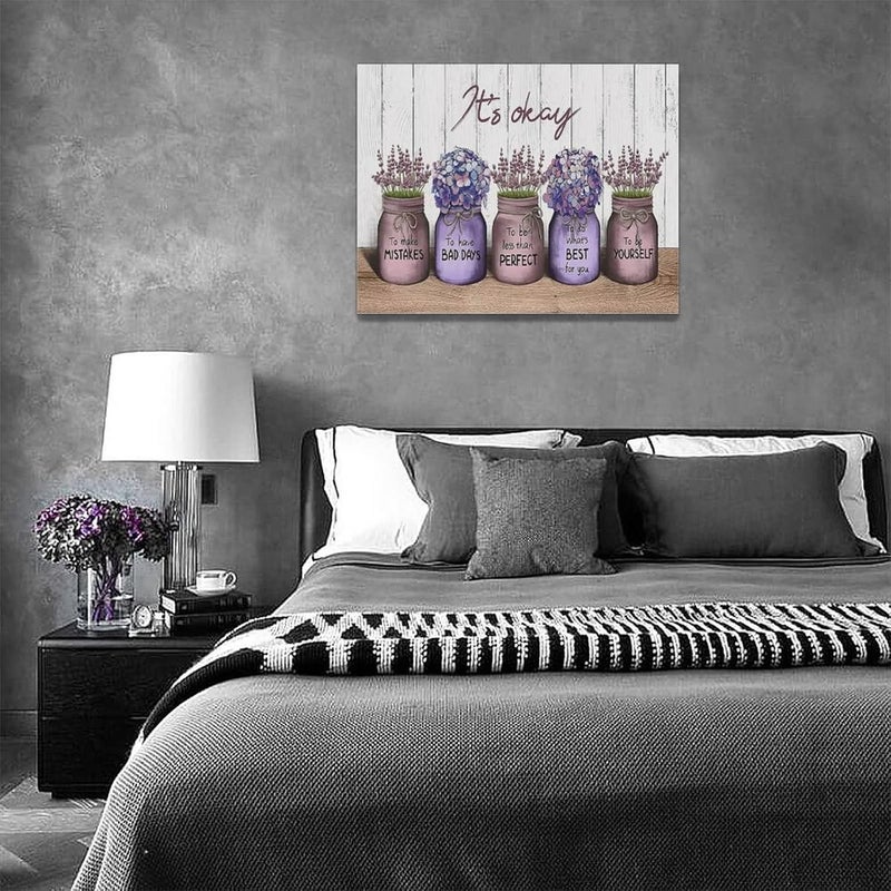 remzoke Lavender Inspirational Wall Art Canvas - Image 5