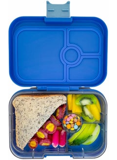 Yumbox Yumbox Panino Leakproof Bento Lunch Box Container for Kids & Adults (Surf Blue Dino), 4 compartments, Perfect for Sandwich Packed Lunch, Compact 8.5x6x1.8, Healthy Portions, Kids Lunch Box  - Image 3