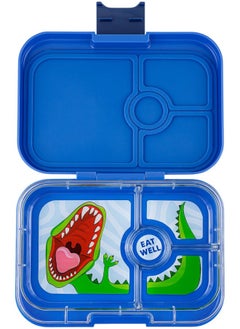 Yumbox Yumbox Panino Leakproof Bento Lunch Box Container for Kids & Adults (Surf Blue Dino), 4 compartments, Perfect for Sandwich Packed Lunch, Compact 8.5x6x1.8, Healthy Portions, Kids Lunch Box  - Image 1