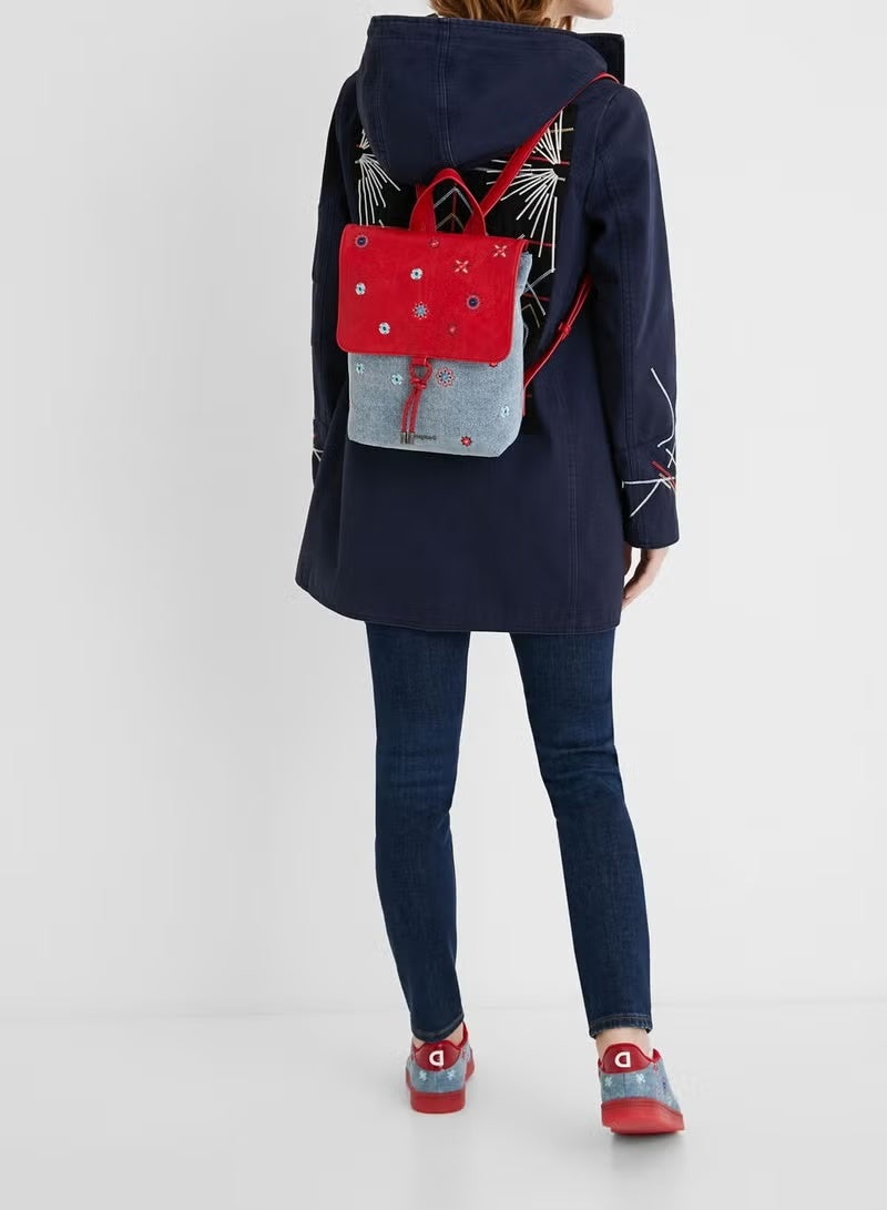 Desigual Mandala Canvas Backpack - Image 2