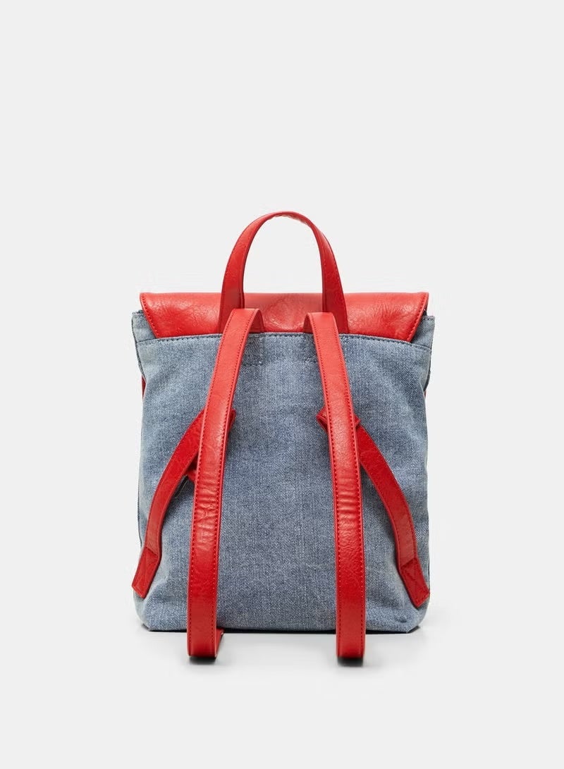 Desigual Mandala Canvas Backpack - Image 4