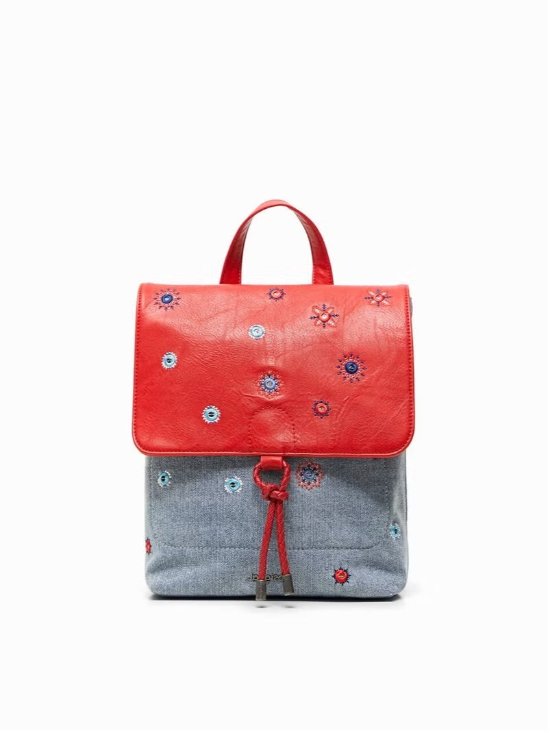 Desigual Mandala Canvas Backpack - Image 1