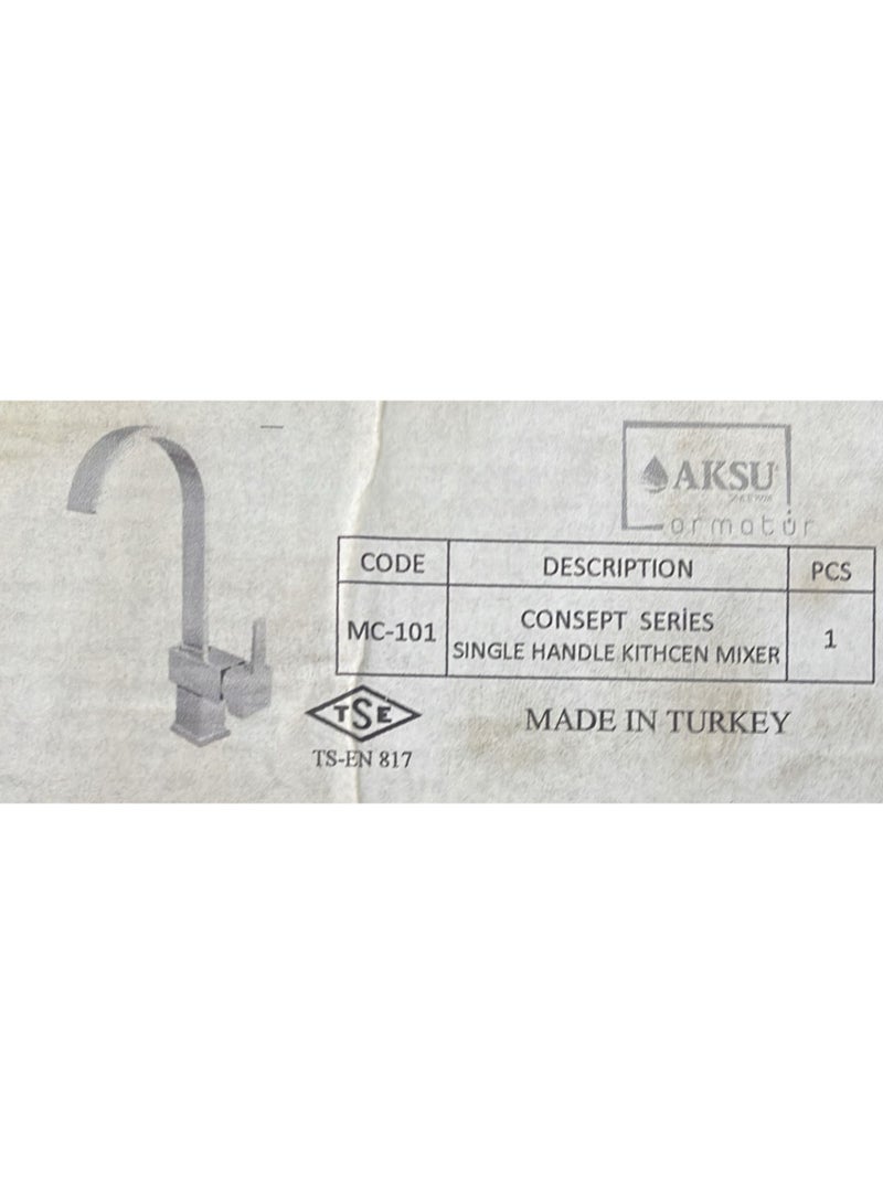 خلاط مطبخ تركى بمقبض واحد من سلسلة Concept mc-101 - Image 2