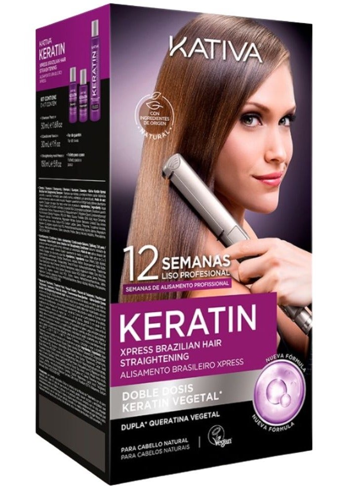 Kativa Keratin Xpress Brazilian Hair Straightening Double Dose of Vegetable Keratin 1unit - Image 1