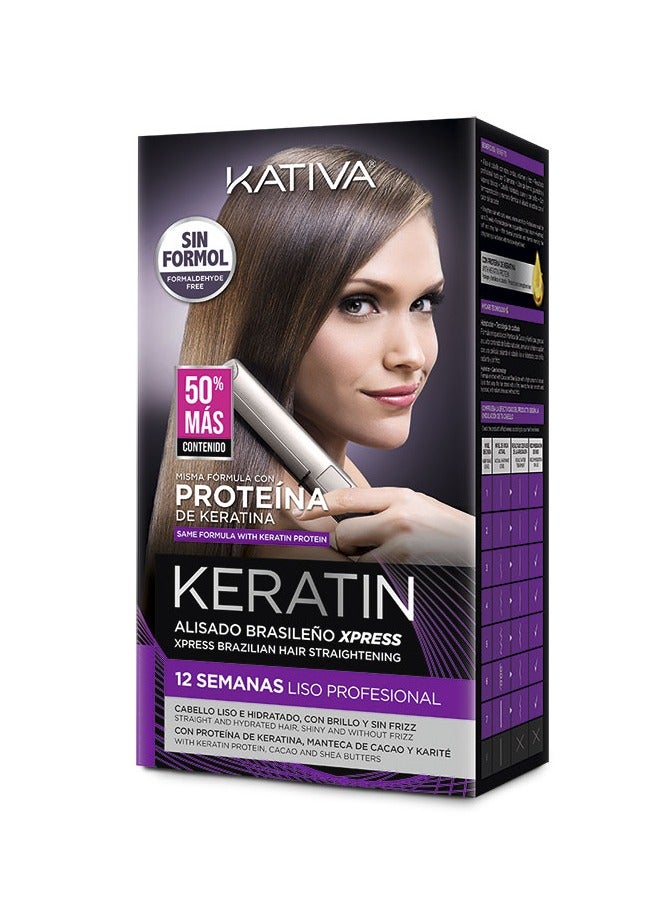 Kativa Keratin Xpress Brazilian Hair Straightening Double Dose of Vegetable Keratin 1unit - Image 3