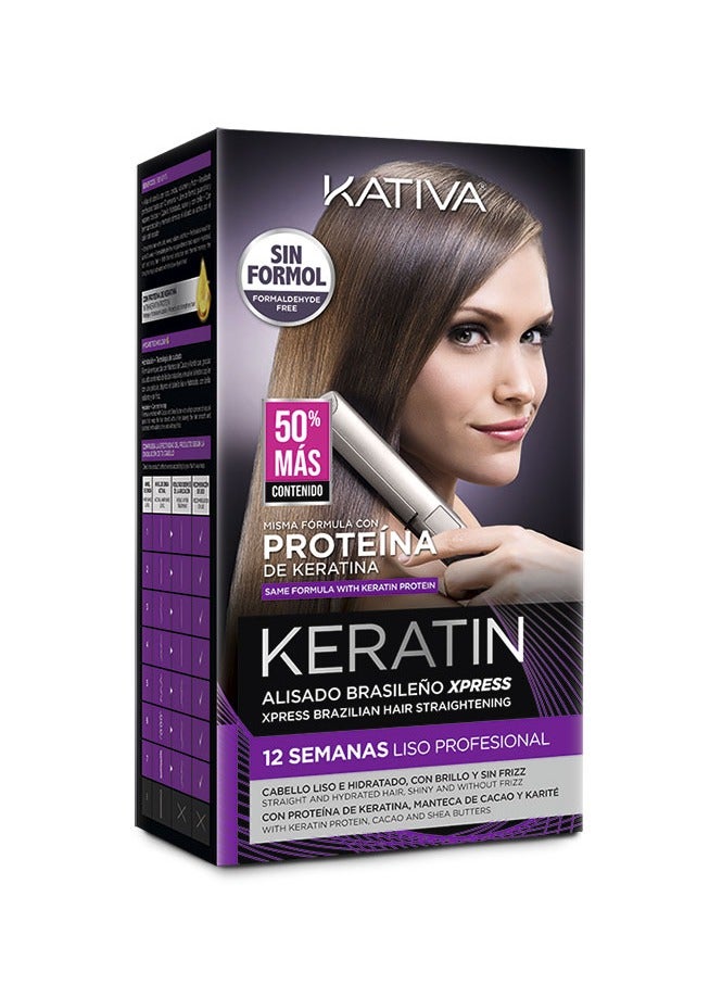 Kativa Keratin Xpress Brazilian Hair Straightening Double Dose of Vegetable Keratin 1unit - Image 4