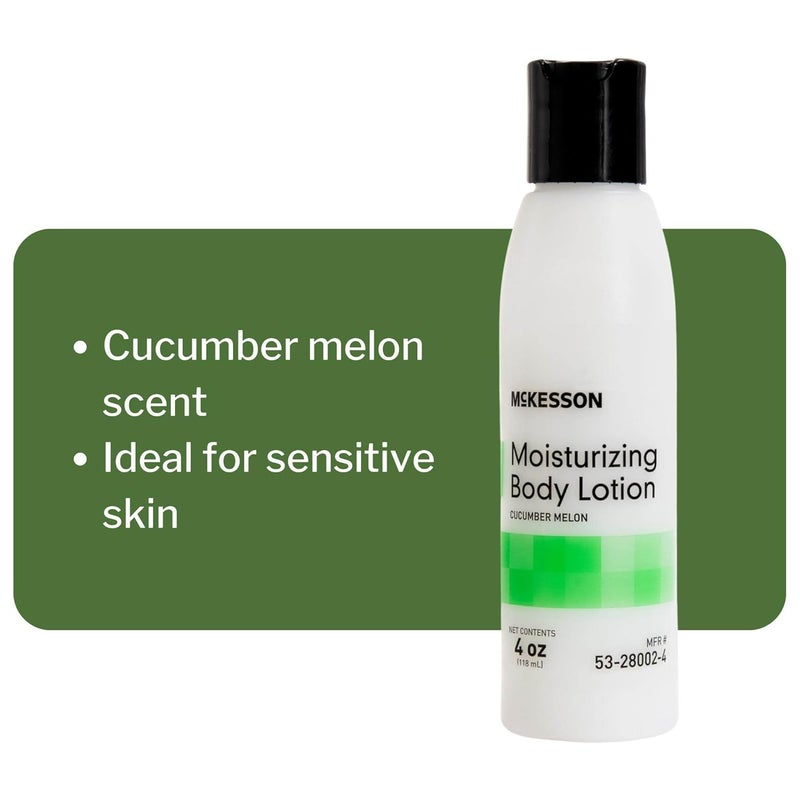 McKesson Hand and Body Lotion for Fragile Skin Moisturizes Dry Cracked Skin Cucumber Melon Scent 4 oz 48 Count - Image 2