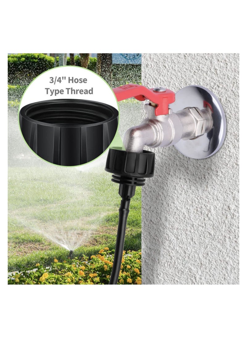Excefore Drip Irrigation Hose Connectors, 1/4 Inch Drip Irrigation Tubing x 3/4 FHT Swivel Garden Faucet Adapter, Convert 3/4" Garden Hose to 1/4" Drip Pipe for Irrigation Kits (20-Pack)  - Image 5