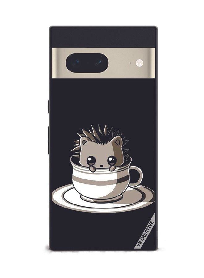 VR CREATIVE Protective Case Cover For Google Pixel 7 Cat In A Cup Design Multicolour - Image 1