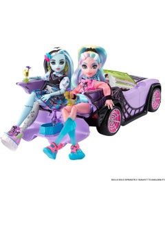 MONSTER HIGH Monster High™ Toy Car, Ghoul Mobile™ with Pet and Cooler Accessories  - Image 1