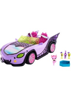 MONSTER HIGH Monster High™ Toy Car, Ghoul Mobile™ with Pet and Cooler Accessories  - Image 3