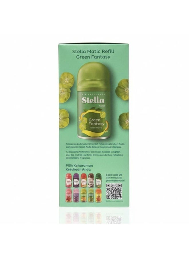 STELLA مجموعة ماتي (معطر + إعادة تعبئة) 225 مل فانتازيا خضراء - Image 3
