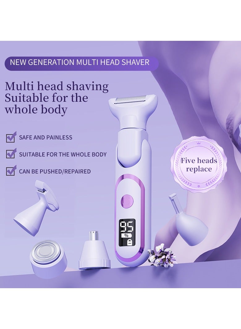 عام مزيل شعر نسائي رقمي متعدد الوظائف من نوع TYPE-C - إبيلاتور كهربائي لمنطقة الإبط، أداة حلاقة لكامل الجسم، جهاز محمول وقابل لإزالة الشعر. - Image 3