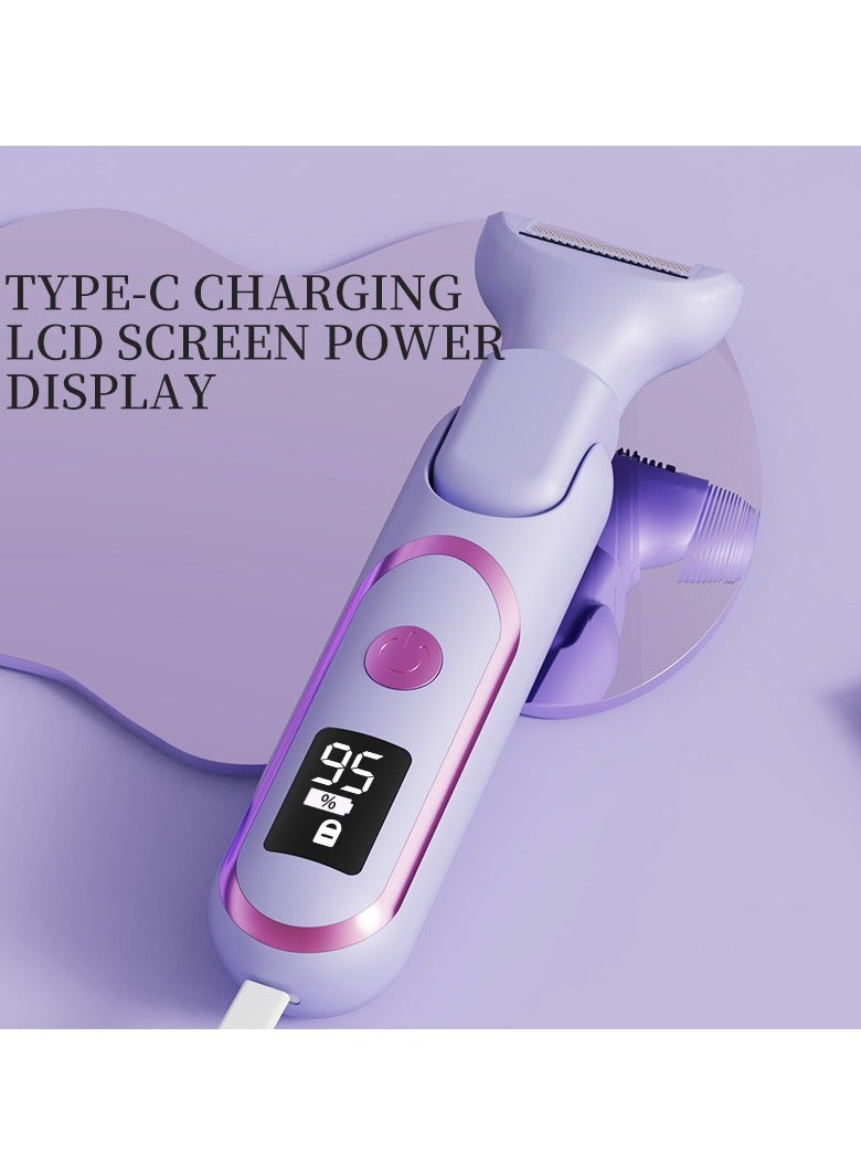 عام مزيل شعر نسائي رقمي متعدد الوظائف من نوع TYPE-C - إبيلاتور كهربائي لمنطقة الإبط، أداة حلاقة لكامل الجسم، جهاز محمول وقابل لإزالة الشعر. - Image 2