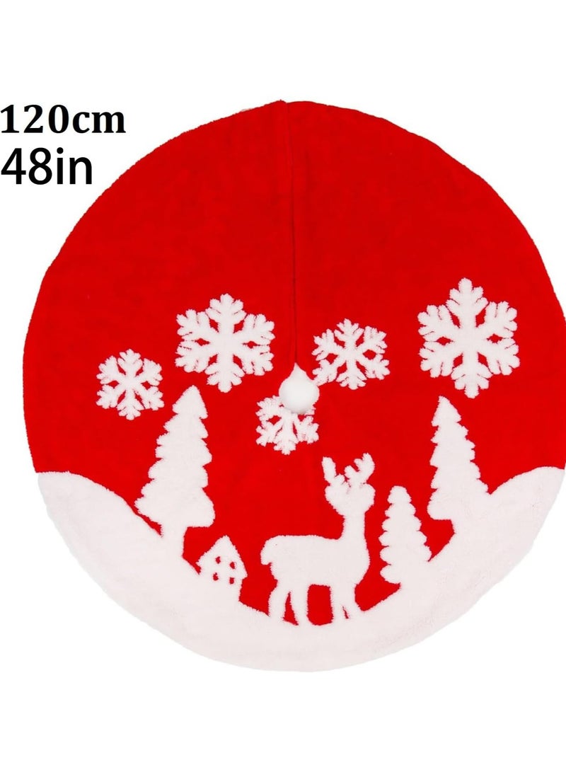 VUCATIN Tree Skirt 48 Inches Suitable for New Year Party Holiday Decoration Christmas (D) - Image 2