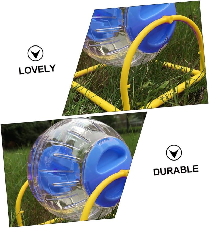 SHOWERORO 2pcs Hamster Exercise Wheels Running Balls with Bracket, Small 12cm Diameter, Plastic Pet Plaything for Hamsters and Cage - Image 3