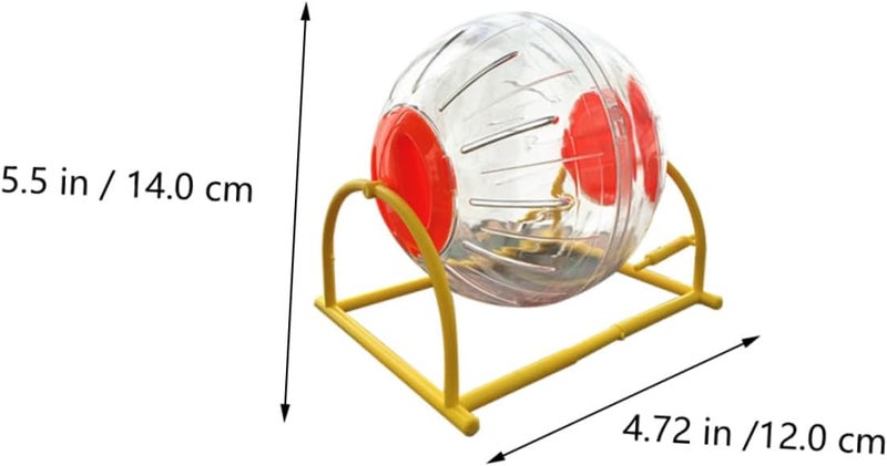 SHOWERORO 2pcs Hamster Exercise Wheels Running Balls with Bracket, Small 12cm Diameter, Plastic Pet Plaything for Hamsters and Cage - Image 2