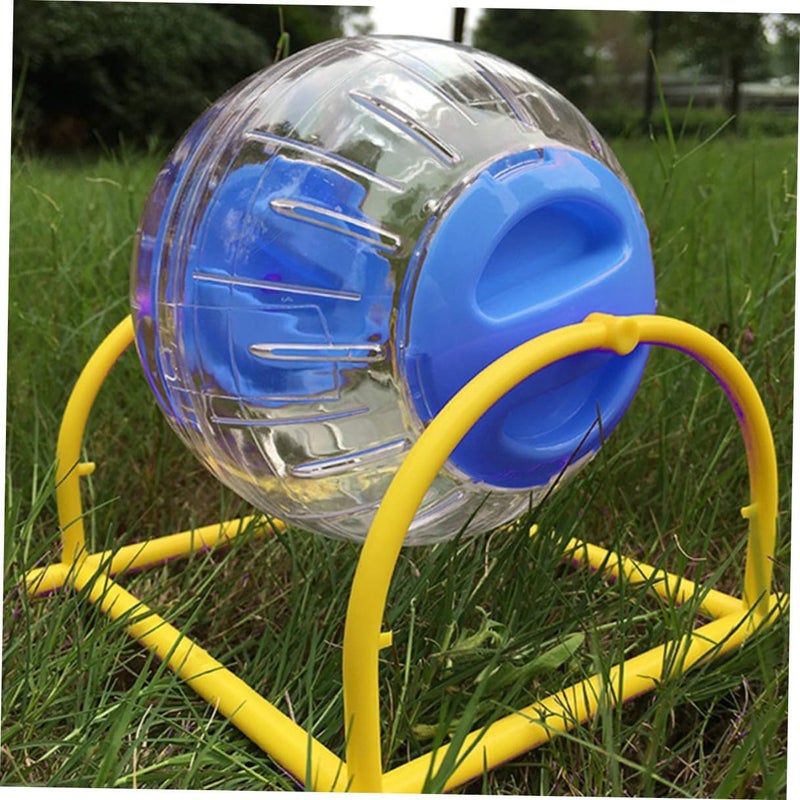 SHOWERORO 2pcs Hamster Exercise Wheels Running Balls with Bracket, Small 12cm Diameter, Plastic Pet Plaything for Hamsters and Cage - Image 4