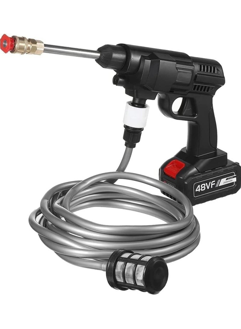 48V 25000mAh 30Bar Cordless High Pressure Car Washer with Nozzles Water Gun Set Garden Cleaning Jet Washing Machine Multi Purpose With Uk 3 Pin Adapter - Image 2