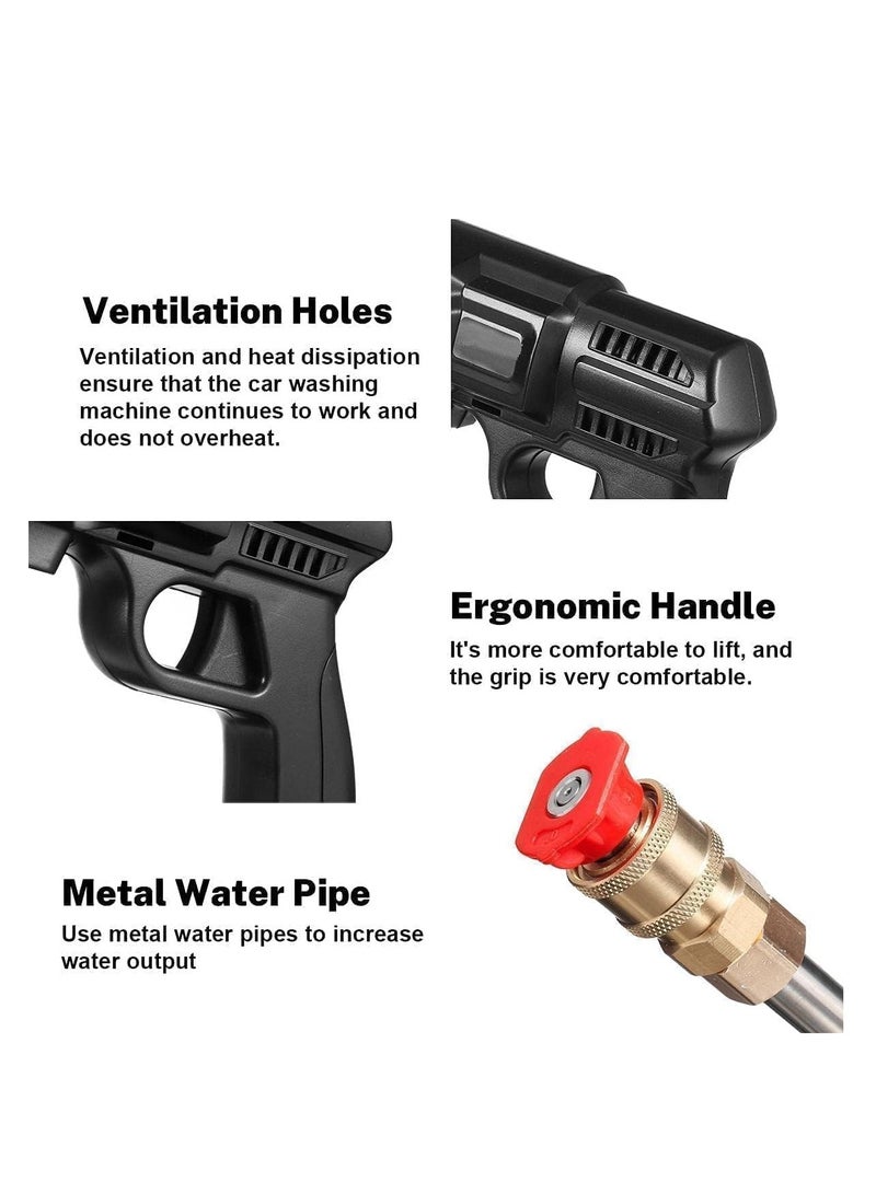 48V 25000mAh 30Bar Cordless High Pressure Car Washer with Nozzles Water Gun Set Garden Cleaning Jet Washing Machine Multi Purpose With Uk 3 Pin Adapter - Image 3