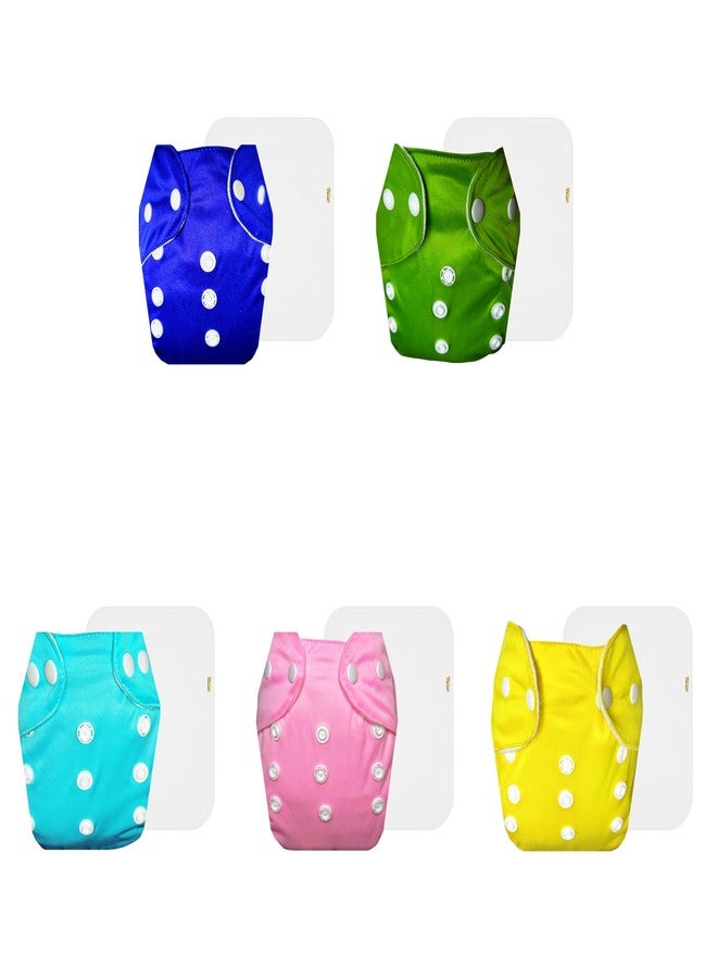 Dumbledo Lite Cloth Diaper with Cotton Insert (Pack of 5) | Hypoallergenic | Breathable | Quick Dry | Perfect for Indian Summers | 3 Months - 2 Years | Unisex Baby - Image 1