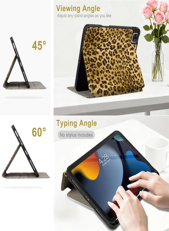 Lokigo for iPad Air 11 Inch Case M2 2024, Leopard iPad Air 5th Generation Case 2022, Case for iPad 4th Generation 2020, Multi-Angle Viewing iPad 10.9 Case with Adjustable Stand Auto Wake/Sleep, Brown - Image 4