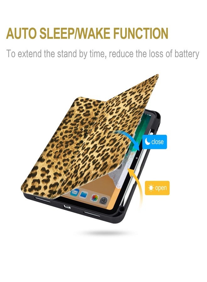 Lokigo for iPad Air 11 Inch Case M2 2024, Leopard iPad Air 5th Generation Case 2022, Case for iPad 4th Generation 2020, Multi-Angle Viewing iPad 10.9 Case with Adjustable Stand Auto Wake/Sleep, Brown - Image 5