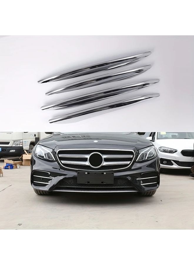 Bright Black 4 Pcs Front Grille Trim ABS Kit For Modern Car Styling - Image 4