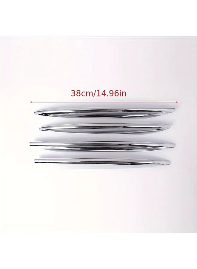 Bright Black 4 Pcs Front Grille Trim ABS Kit For Modern Car Styling - Image 2