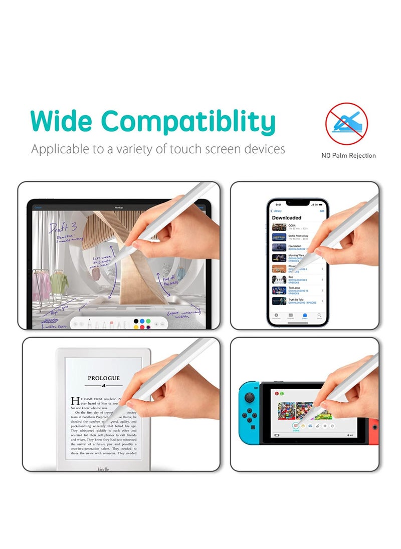 ELTRAZONE - Stylus Pen for Apple iPad, Pencil Styluses Compatible with iPad 2/3/4/5/6/7/8/9/10 Generation Pro 9.7/10.5/11/12.9 Air 1/2/3/4/5 Mini 1/2/3/4/5/6 Alternative Drawing Smart Stylist for Touch Screens - Image 1