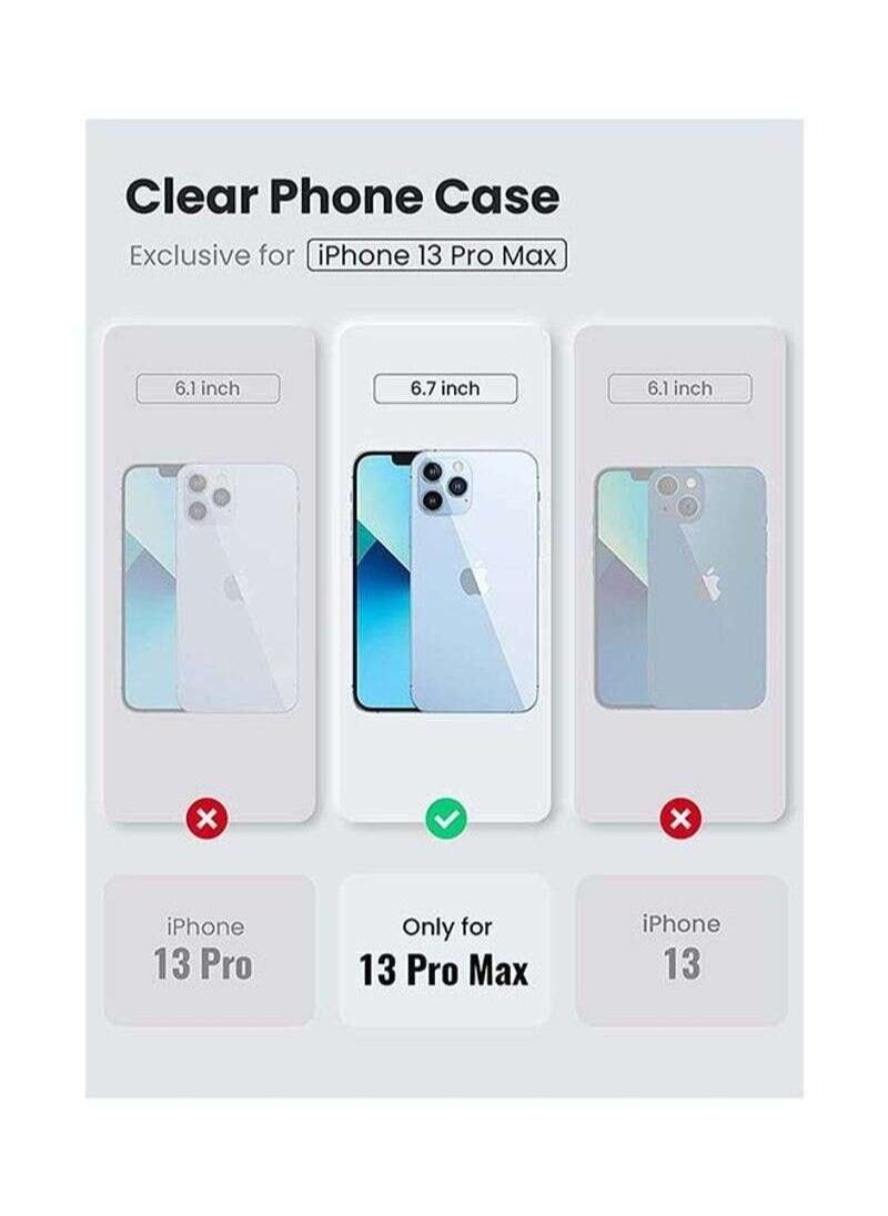 BORTONY - iPhone Protective Case Compatible for iPhone 13 Pro Max Clear Case with Shock Absorption Anti Scratch TPU Precise Cutouts and Slim Fit iPhone 13 Pro Max Transparent Cover 6.7 inch Transparent - Image 1