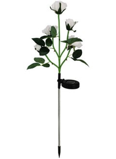 Gerenic Solar Rose Light, 5 Heads Waterproof Solar Powered Flower Lights, Rose Light for Garden Patio and more  - Image 1