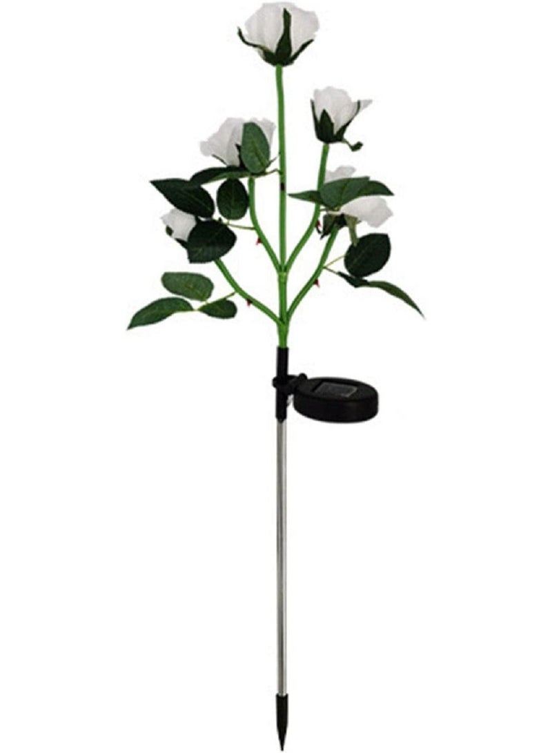 Gerenic Solar Rose Light, 5 Heads Waterproof Solar Powered Flower Lights, Rose Light for Garden Patio and more - Image 1