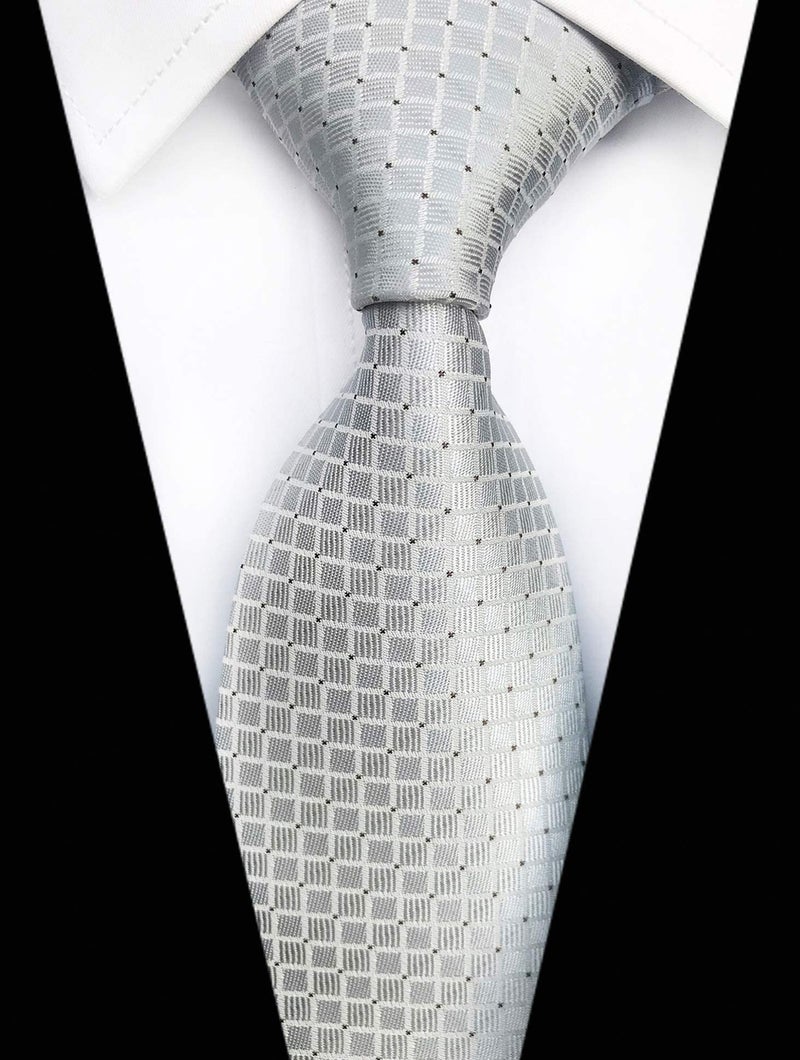 Adulove Men's Necktie Classic Silk Tie Woven Jacquard Neck Ties 6 PCS - Image 4