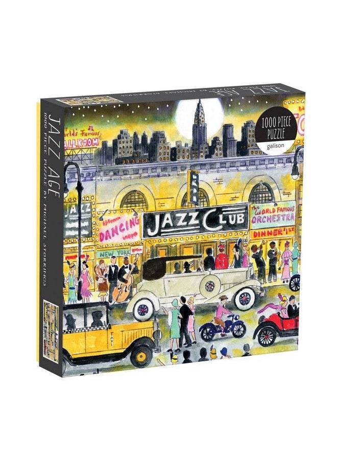 Galison Michael Storrings Jazz Age 1000 Piece Puzzle From 20”X20” Jigsaw Puzzle, Beautifully Illustrated Design, Fun & Challenging Activity The Whole Family Can Enjoy, Great Gift Idea  - Image 2