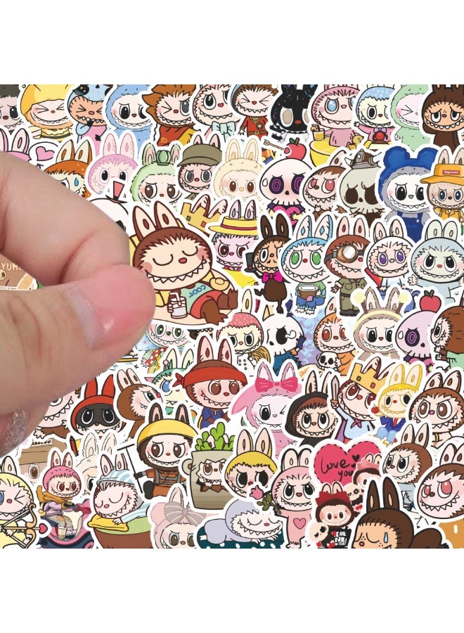 JAYATO 100 PCS Labubu POP MART Collectible Creature Stickers, Durable Labubu POP MART Graffiti Decals - Waterproof Cartoon Pack for Kids, Girls Boys and Teens Adults, Durable Vinyl Decals for Bikes Laptop Computer PC Guitar Skateboard Water Bottles Phone Motorcycle, Case, Car, Notebook, Journal, Aesthetic, Birthday Party Toys,  as Gifts - Image 1