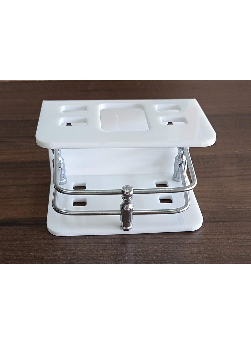 A TO Z A to Z Acrylic Brush Paste Holder High Grade Glossy Unbreakable Anti Rust for Bathroom  - Image 2