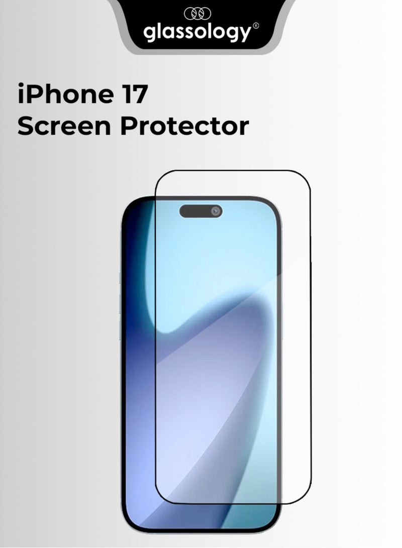 جلاسولوجي iPhone 17 Ultra HD Clear 9H Tempered Glass Screen Protector , Heavy-duty Protection, Anti-Fingerprint, Smudge-Free, Case-Friendly - Image 1