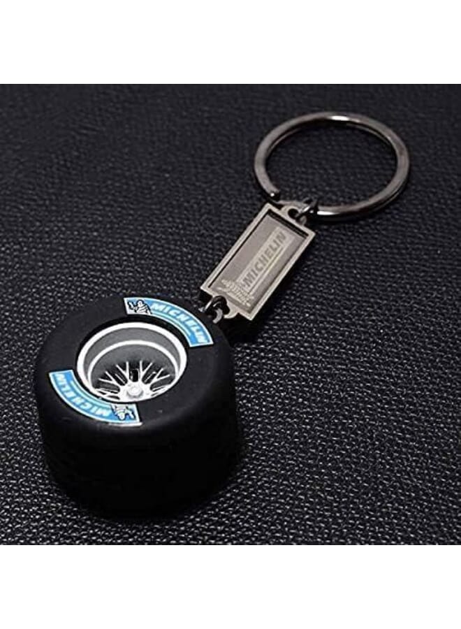 Michelin Wheel Rim Keychain - Premium Rubber - Fits Most Cars - Image 2