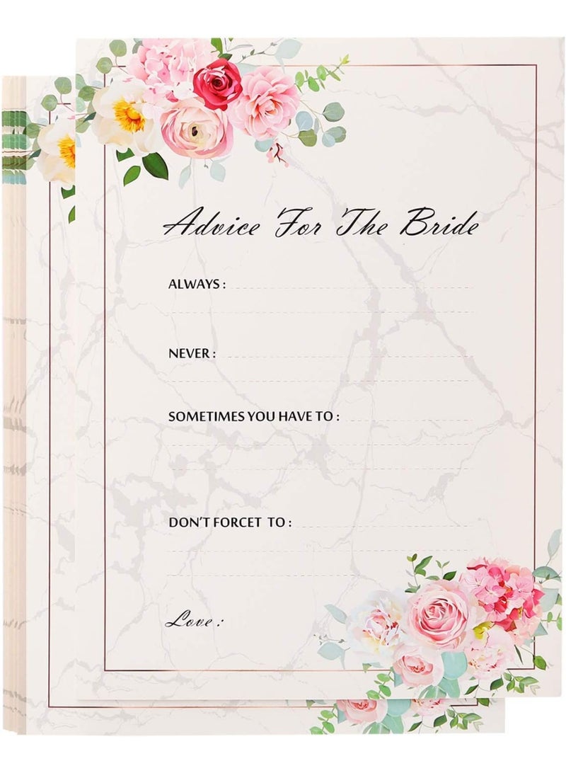 fantasize 40pcs Hen Night Party Games, Advice For The Bride Cards, How Well do You Know the Bride, 4 Games, for hen do or bridal shower with the bride to be, Pink, 5 x 7 Inches - Image 2