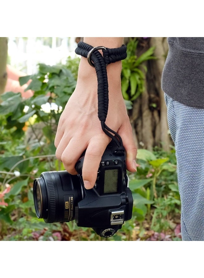 VKO Lanyard Camera Wrist Strap, Camera Hand Strap Compatible with Canon Nikon Sony DSLR SLR Mirrorless Cameras Black - Image 1