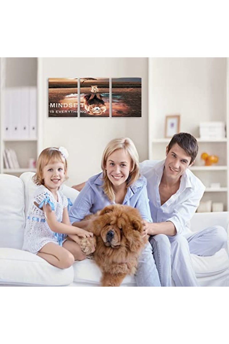 KAWAHONE Motivational Lion Wall Art - Image 2