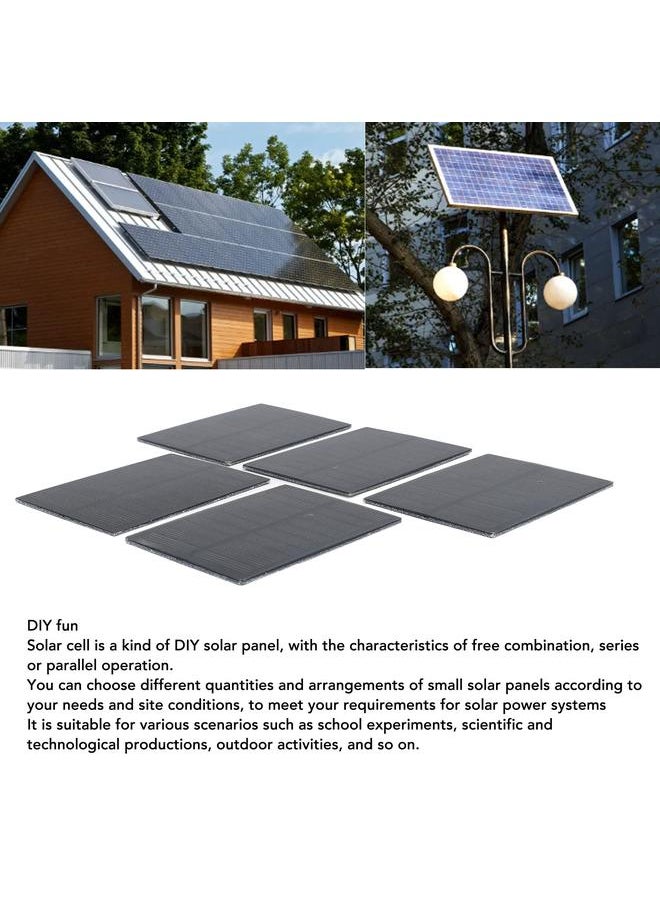 Thoraya 5Pcs 2W Mini Solar Panel High Efficiency Monocrystalline DIY Small Solar Panel Module for Solar Light Science Project  - Image 5