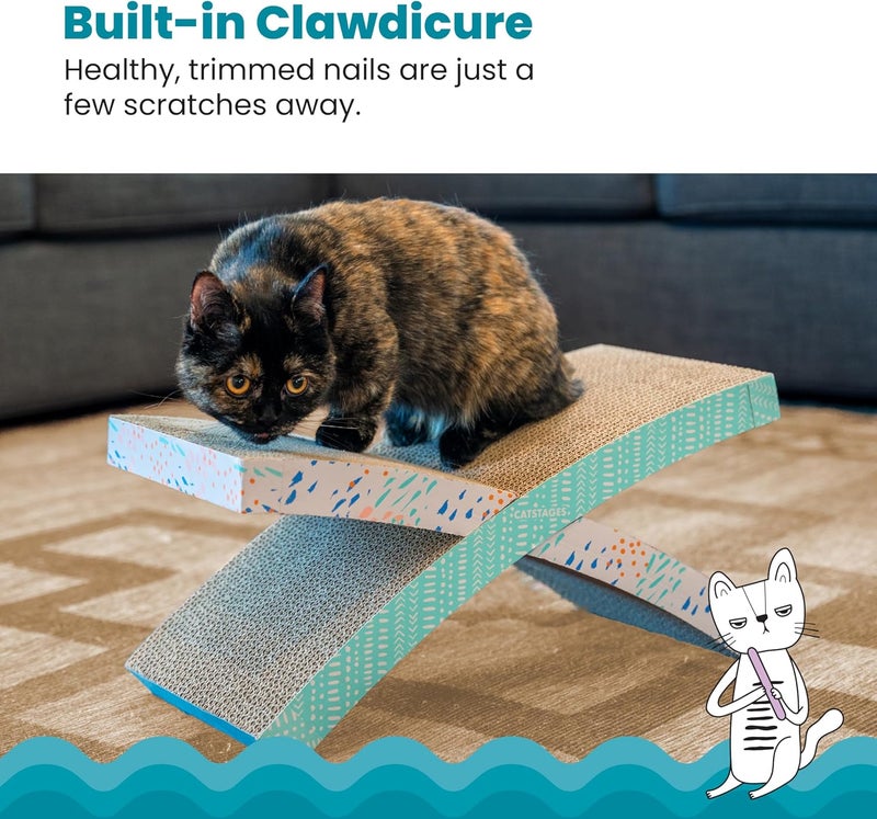 Catstages Easy Life Hammock Corrugated Cat Scratcher with Catnip - Image 4