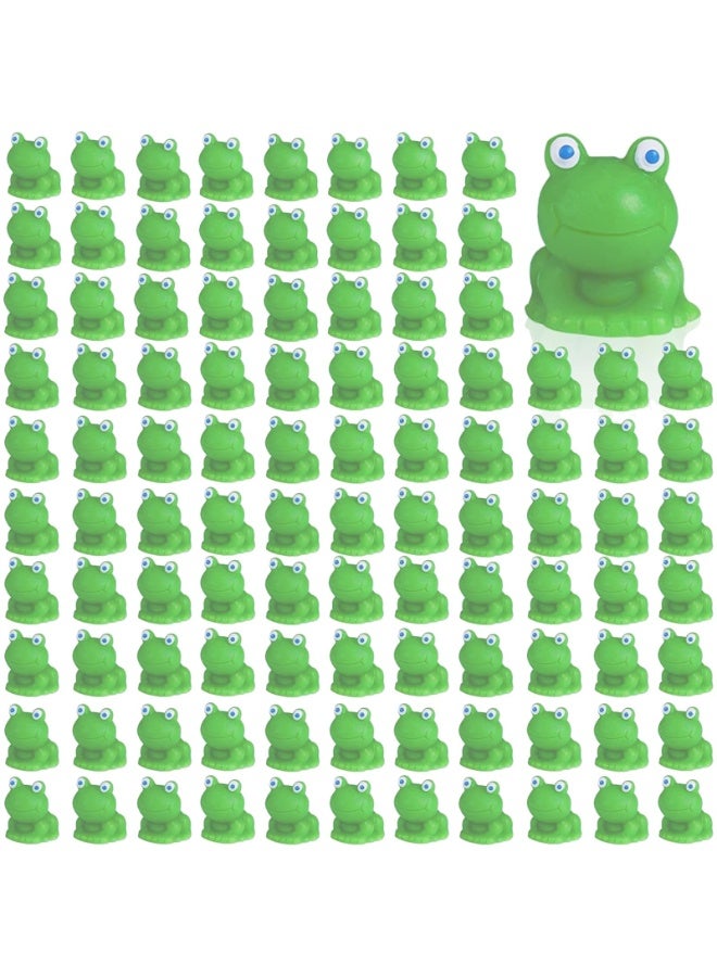 Generic Mini Resin Frog Green Small Frog Bulk Small Frog Plastic Small Micro Frog Suitable for Doll House Decoration Mini Garden Landscape Aquarium Miniature Toy（100PCS）  - Image 1