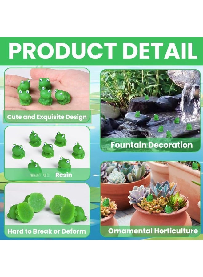 Generic Mini Resin Frog Green Small Frog Bulk Small Frog Plastic Small Micro Frog Suitable for Doll House Decoration Mini Garden Landscape Aquarium Miniature Toy（100PCS）  - Image 2
