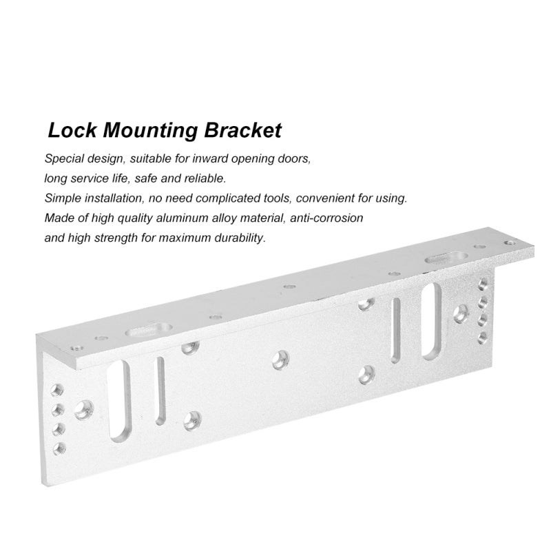 Aluminium Alloy Door L Mounting Bracket Holder Stand for Electric Magnetic Lock 500kg/1102.31lb - Image 4